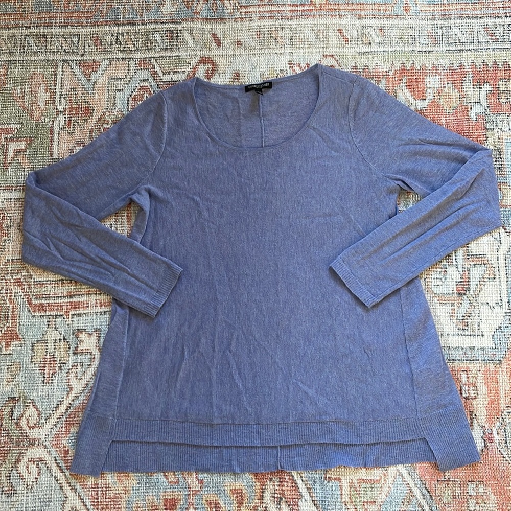 Eileen Fisher Lightweight Sweater in Periwinkle Blue